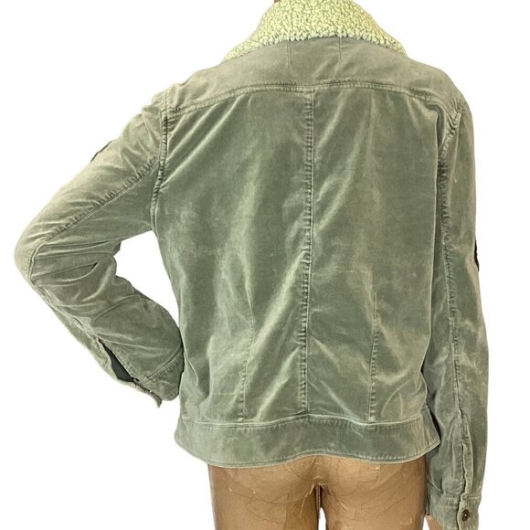 Marrakech Janie 60s Velveteen Embroidered Sage Green Jacket L 202H - Picture 10 of 16